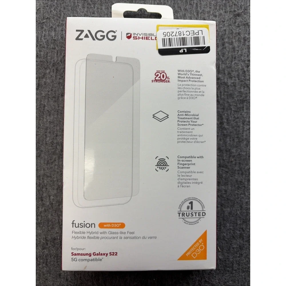 ZAGG Invisible Shield Fusion Screen Protector for Samsung Galaxy S22‎ - CLEAR